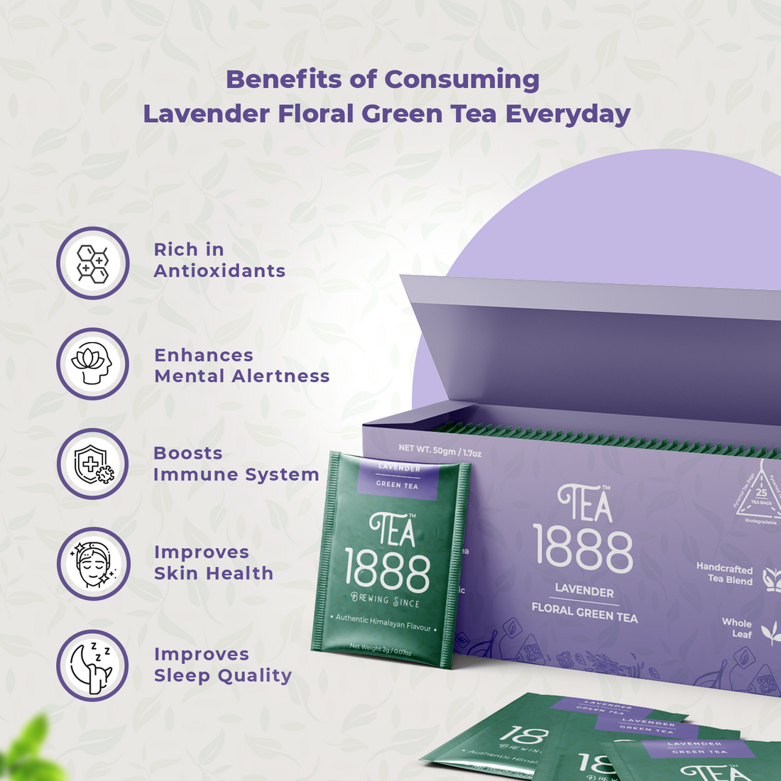 Tea1888 Lavender Green Tea – floral green tea with lavender buds
