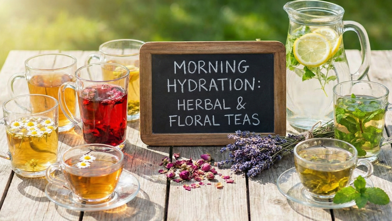 5 Best Morning Drinks for Hydration, Featuring Herbal & Floral Teas Instead of Coffee