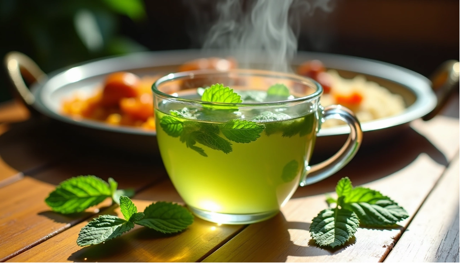 Mint Green Tea for Digestion 