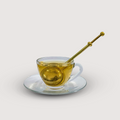 Infuse Bloom - Brass Tea infuser in a cup